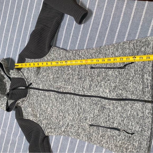 The North Face Grey Indi Hooded‎ Fleece Full Zip Jacket Small - Picture 5 of 9